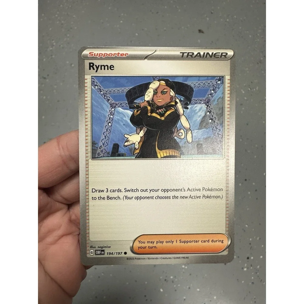 3 miscut / misprint pokemon cards ryme, super potion,‎ lampent, lp-dmg